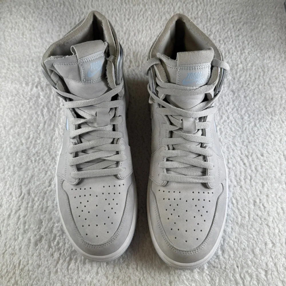 Size 11 - Men's Nike Air Jordan 1 High Zoom Cool Grey Blue White Shoes Sneakers